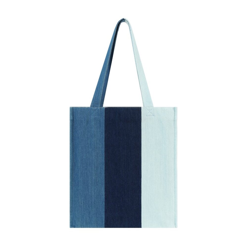 Brand New with Tag -  Original Design Vogue Minimalist Colorblock Denim Tote Bag
